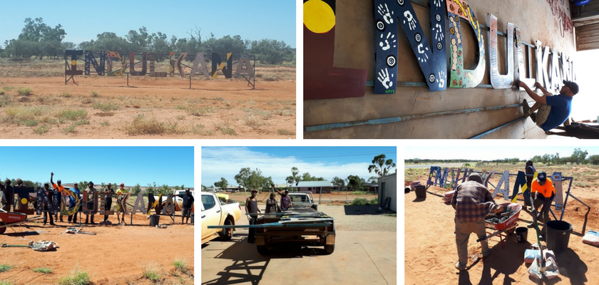 Helping Indulkana Community welcome their visitors